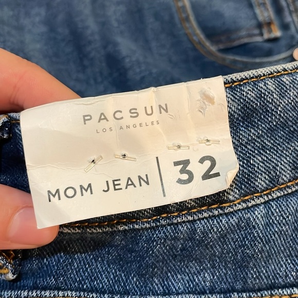 Womens New PacSun Mom Jeans Dark Denim - Picture 5 of 6